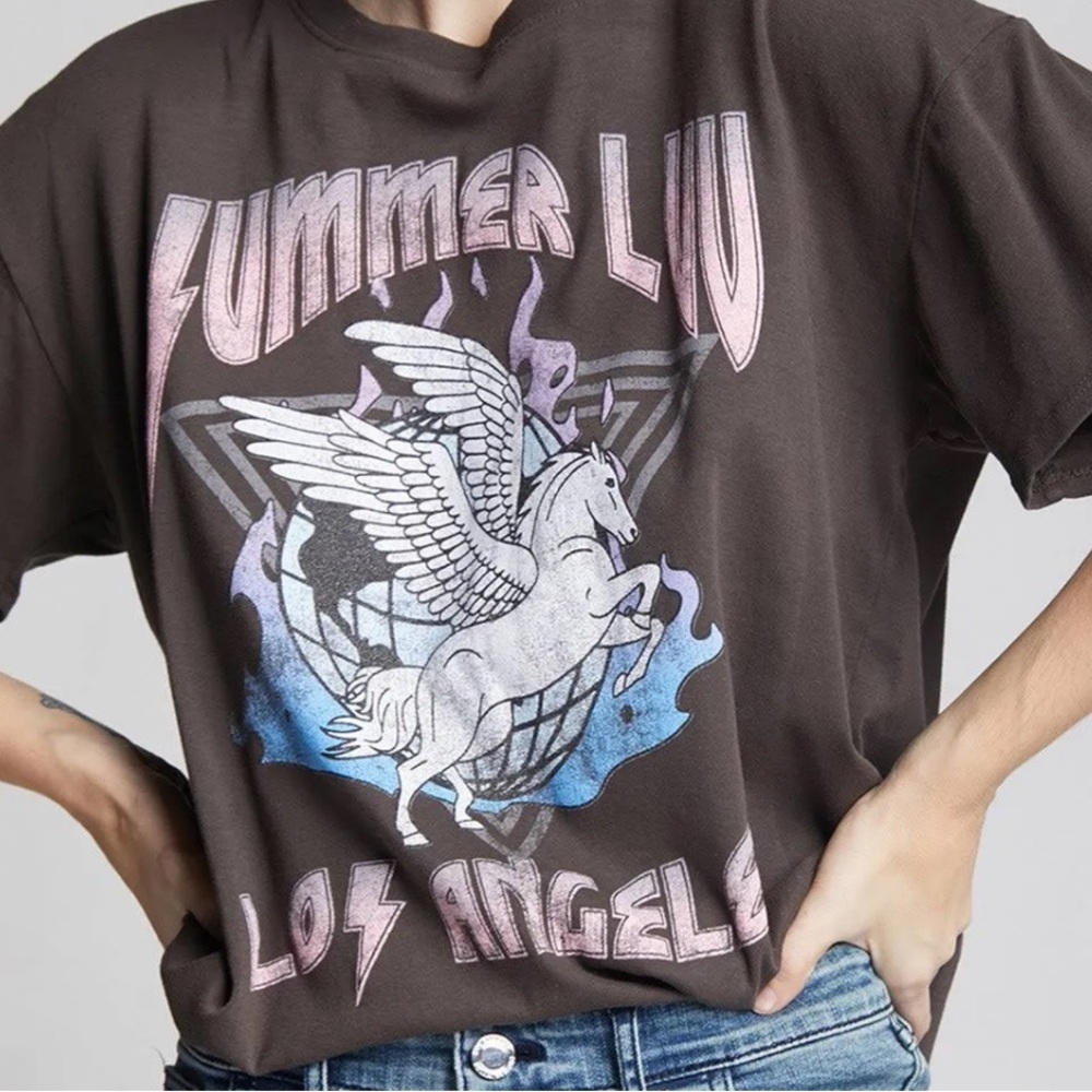 Recycled Karma Summer Luv Los Angeles‎ Boyfriend Tee - Size S - NWOT